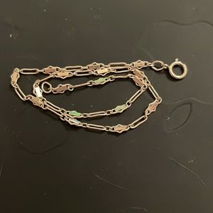 Vintage Sterling link anklet